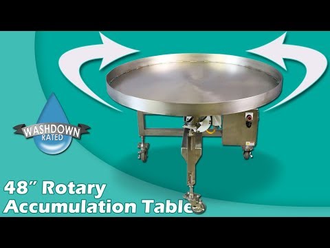 Industrial Rotary Accumulation Turntables - Washdown-Rated / Stainless Steel