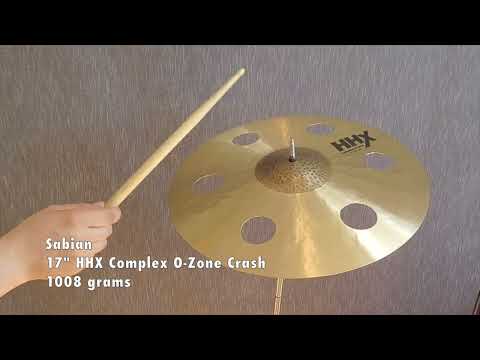 Sabian 17 Inch HHX Complex O-Zone Crash Cymbal 1008 grams DEMO VIDEO