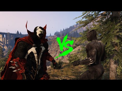 Spawn VS Black Panther - Epic Battle (GTA 5)