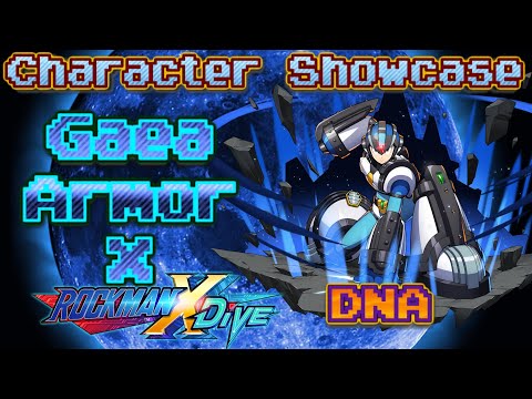 Mega Man X DiVE - Gaea Armor X (DNA) - Character Showcase