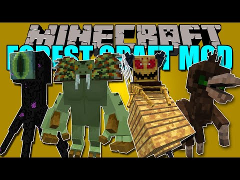 FOREST CRAFT MOD - New EPIC enemies for your maincra!!  - Minecraft 1.16.4 Review SPANISH