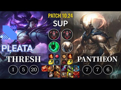 DRX Pleata Thresh vs Pantheon Sup - KR Patch 10.24