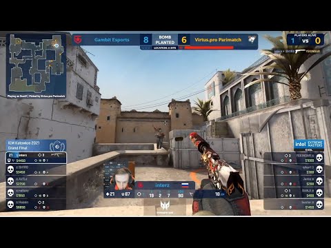 INTERZ VS 3 CLUTCH - VIRTUS PRO vs GAMBIT ESPORTS - IEM KATOWICE GRAND FINAL 2021 - CSGOCLIPS