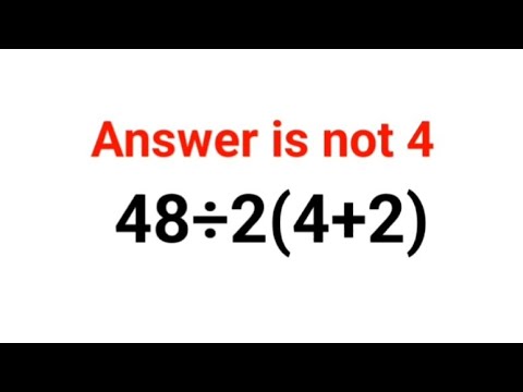 48÷2(4+2) The answer is not 4. Many got it wrong!  Ukraine Math Test #math #percentages #ukraine
