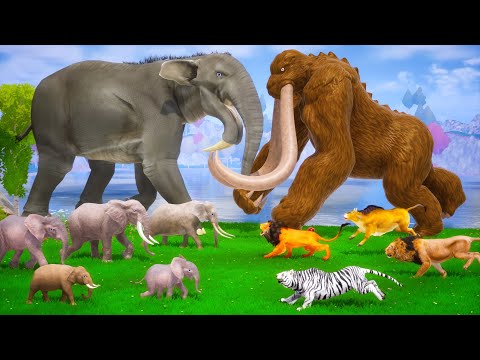 Giant Elephant vs Titanus Behemoth Fight Prehistoric Mammals VS Modern Mammals Epic Battle Animal