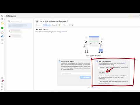 Facebook Conversions API - Get test event code for Facebook Conversions API