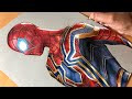 Drawing Iron Spider-Man - Iron Suit - Marvel - Time-lapse | Artology