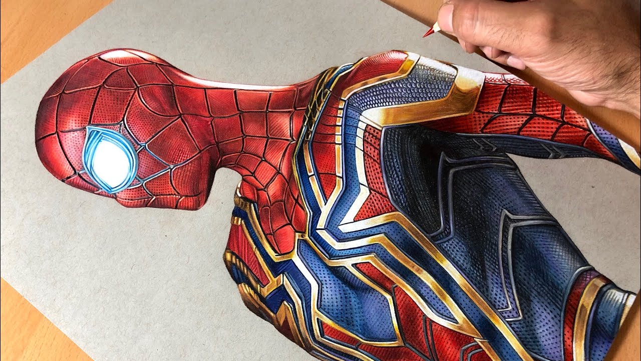 Realistic Drawing of Spider Man by Artology