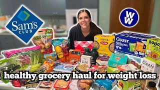 Huge Healthy Sam's Club Grocery Haul | WeightWatchers Points & Calories | Weight Loss Journey