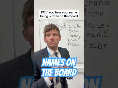 Names on the board never fails... #schoollife #students #teachers #studentsbelike