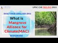 DIA Prelims 2023 What Is Mangroves Alliance For Climate MAC Environment
