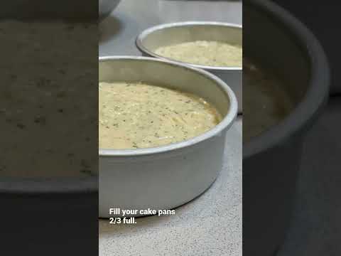 Example of Cake Pans 2/3 Full