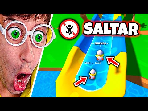 PROHIBIDO SALTAR 🚫🏃‍♂️para GANAR 20.000 Gemas 🤑!! (reto imposible) - Stumble Guys TEKENDO