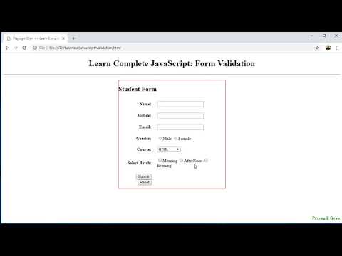 Student Form Design in Hindi Part16