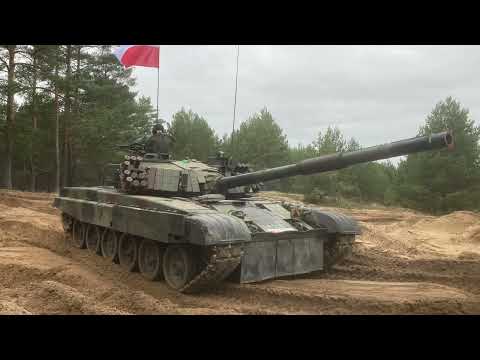 Polish PT-91 Twardy Main Battle Tank - During Live Firing Exercises Full Video