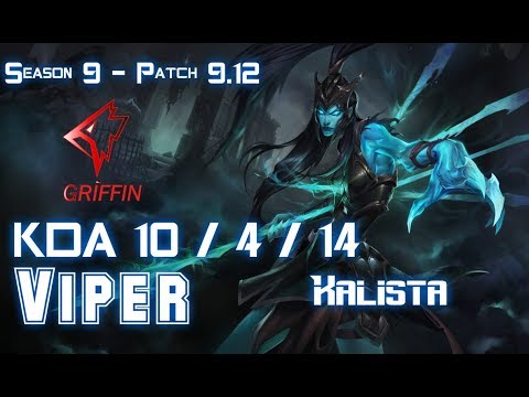 GRF Viper KALISTA vs EZREAL ADC - Patch 9.12 KR Ranked