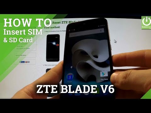 ZTE Blade V6 - How to Insert SIM card and Micro SD card in ZTE Blade