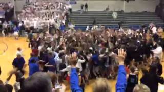 Scotty Thompson game winner with full reaction (Rockhurst vs. SME 1-30-15)