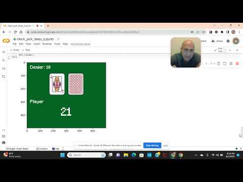 Use OpenAI gym Reinforcement Learning train rl agent to beat the dealer at BlackJack and visualize - YouTube