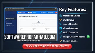 Microstock Saas by softwareprofarhad.com | Metadata | Prompt Engine | Image Upscale | Video Enhancer