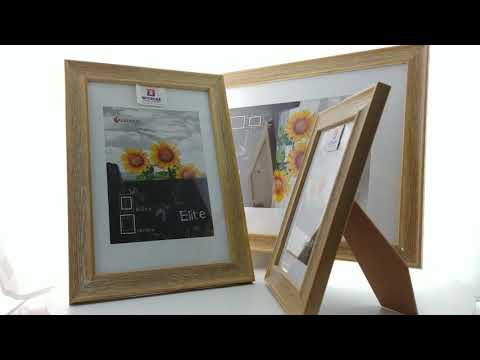 Обзор фоторамки W3308-св.коричневый 20x30 c паспарту 15х21