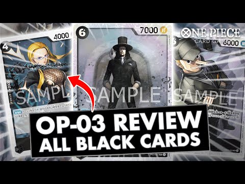 OP-03 ALL BLACK CARDS REVIEW! [MIGHTY ENEMY] - ONE PIECE CARD GAME