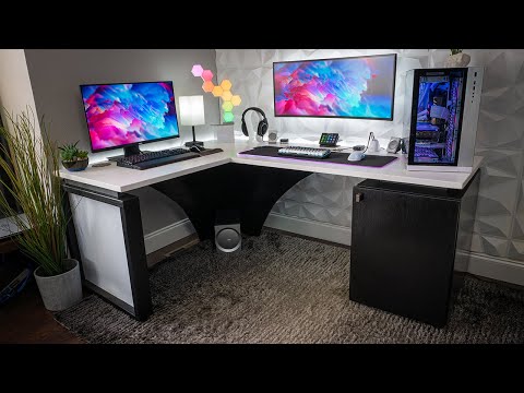 Part of a video titled Building My Custom Gaming Desk - YouTube