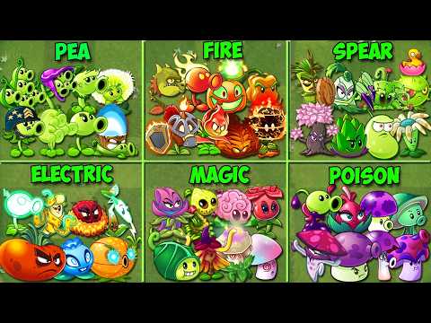 Random 48 Plants LEVEL 1 *3 Power Up Vs All Zombies - Who Will Win? - Pvz 2 Plant vs Plant