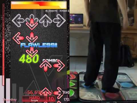 DDR/StepMania - dj jiggens -  Xmix4 (Linear Momentum) - Expert FC on foam mat :DDDDD