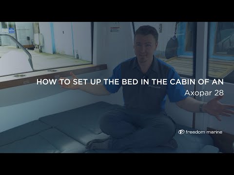 How to set up a bed in the cabin of an Axopar 28 I Freedom Marine International Yacht Sales