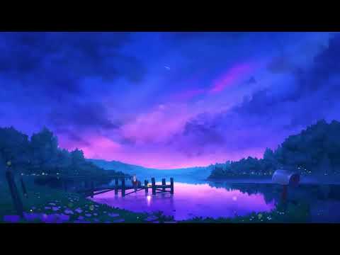 4K Anime Purple Evening Sky - Relaxing Live Wallpaper Loop | Motion Backgrounds