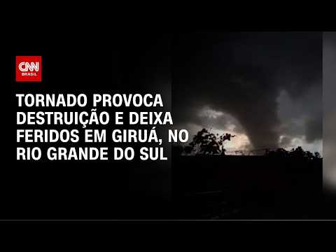 Previsão do tempo: Tornado gigante devasta Giruá, no RS; prefeitura fala em feridos | CNN NOVO DIA