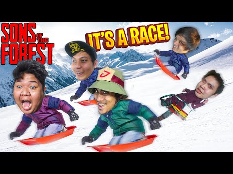 PEENOISE PLAYS SONS OF THE FOREST #13 - SNOW RACING!