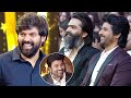 Actor Simbu Sivakarthikeyan Enjoying Mirchi Shiva S Hilarious Fun With Hero Arya At SIIMA