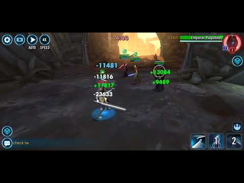 Ahsoka Tano (Fulcrum) TW Omicron vs Palpatine & Starkiller -SWGOH