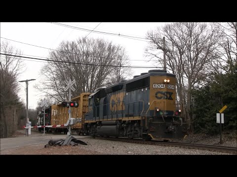 CSX B710 in Canton, MA on the Stoughton Line - 3/2022