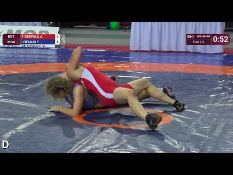 BRONZE WW - 58 kg: A. TIKERPALU (EST) v. E. CRECIUN (MDA)