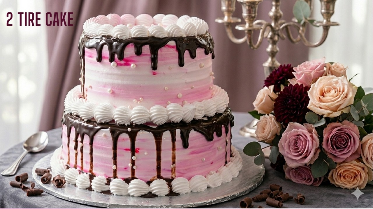 Cake Decoration Tutorial Perfect 2 tire Cake | Amazing Cake Making Tutorials easy steps!