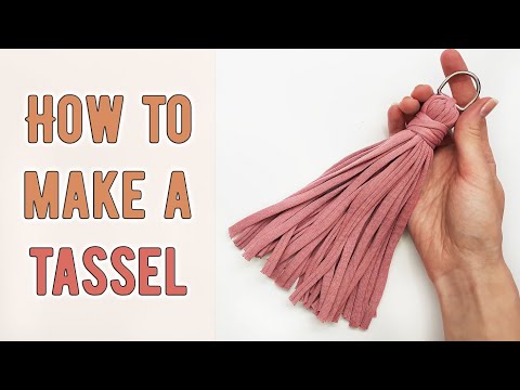 Making TASSEL with T-shirt yarn || Tutorial