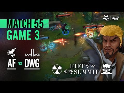 AF vs DWG Match55 Game3 Highlight | 2019 LCK Spring