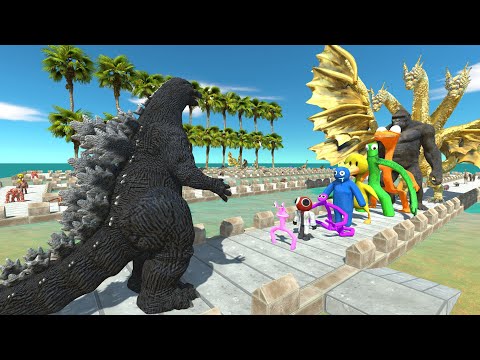 Heisei Godzilla vs King Kong And Ghidorah COCONUT DEATH RUN - Animal Revolt Battle Simulator