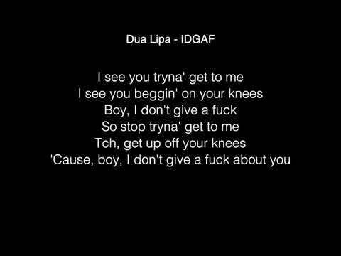 Dua Lipa - IDGAF Lyrics ft. Charli XCX, Zara Larsson, MØ, Alma (In the Live Lounge)