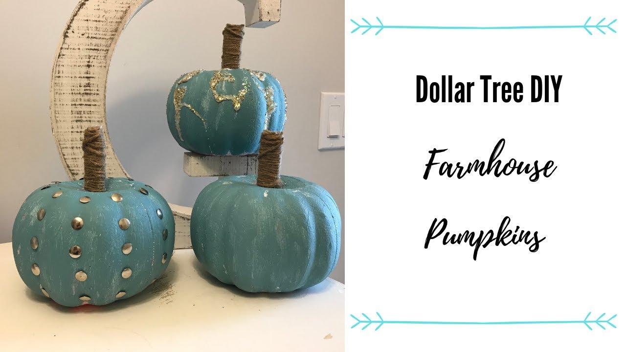 DOLLAR TREE FARMHOUSE PUMPKINS | DIY |