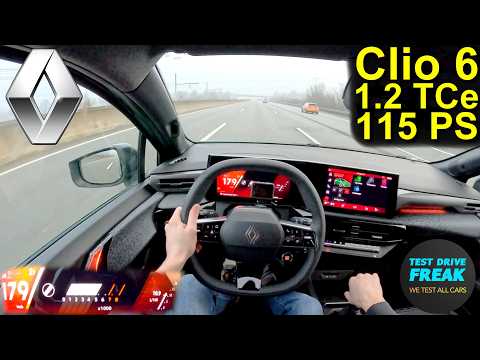 2026 Renault Clio 6 1.2 TCe Manual (115 PS) TOPSPEED POV 🚗 Autobahn Drive No Speed Limit