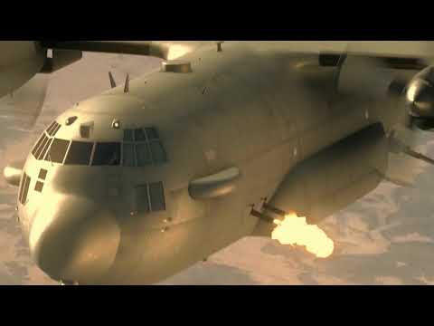 AC-130 Gunship in Action | Firing All Its 25mm GAU-12 Equalizer 3D Animation | Day Two