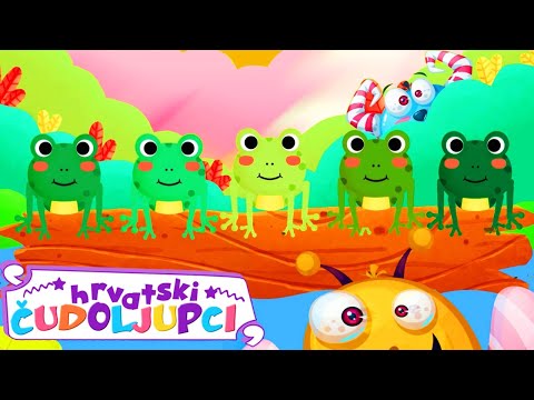 Najljepše DJEČJE HIT PJESMICE ♫🐸 *5 malih žabica* 🤪ČUDOLJUPCI🤪 Crtani film