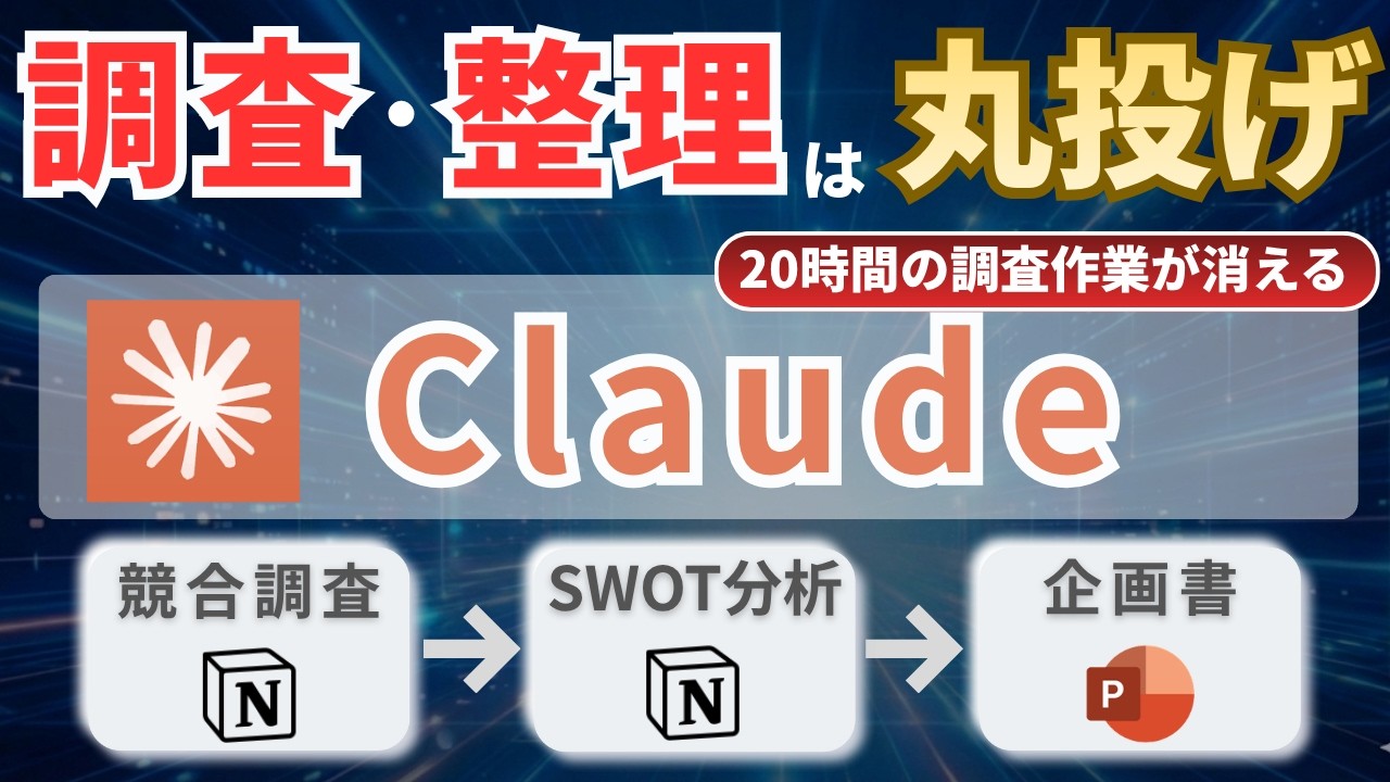 【実演】ビジネスマン必見！Claude Coworkで競合調査から企画書・パワポ作成まで全自動化する方法を徹底解説