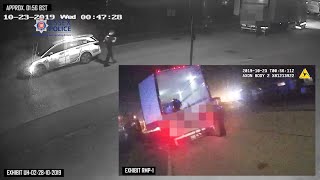video: Watch: CCTV shows police arriving at scene of lorry deaths in October
