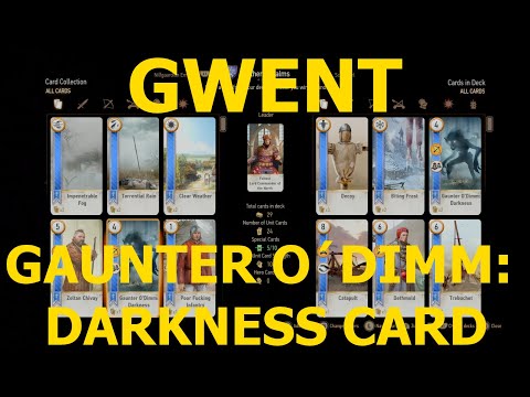 The Witcher 3: Wild Hunt - Gwent - Gaunter O'Dimm: Darkness Cards (Early Game)