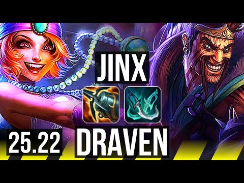 JINX & Blitzcrank vs DRAVEN & Nautilus (ADC) | 5k comeback | KR Challenger | 25.22